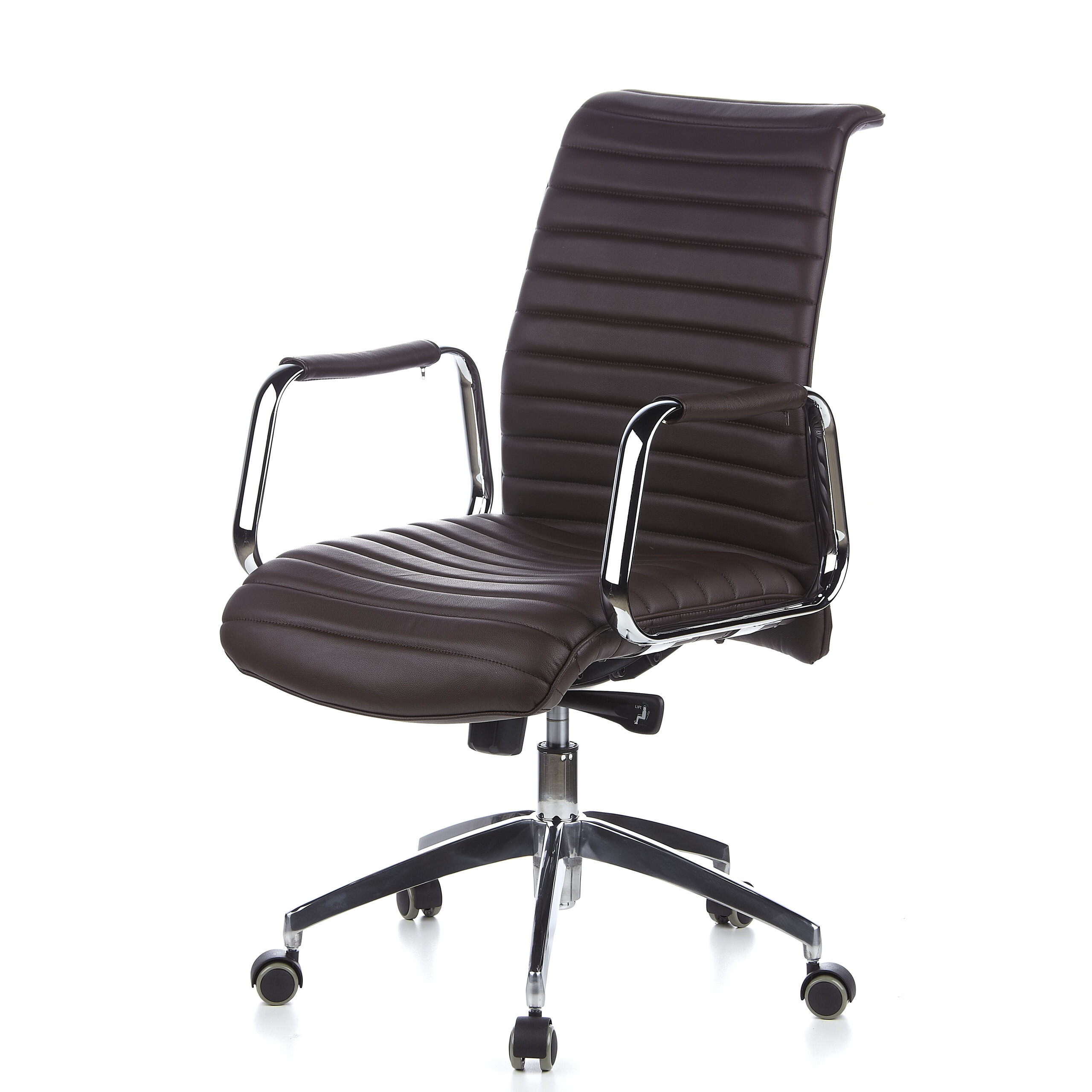 Bürostuhl Drehstuhl Leder Chefsessel Schreibtischstuhl ASPERA 10 hjh OFFICE - Bild 16 von 35