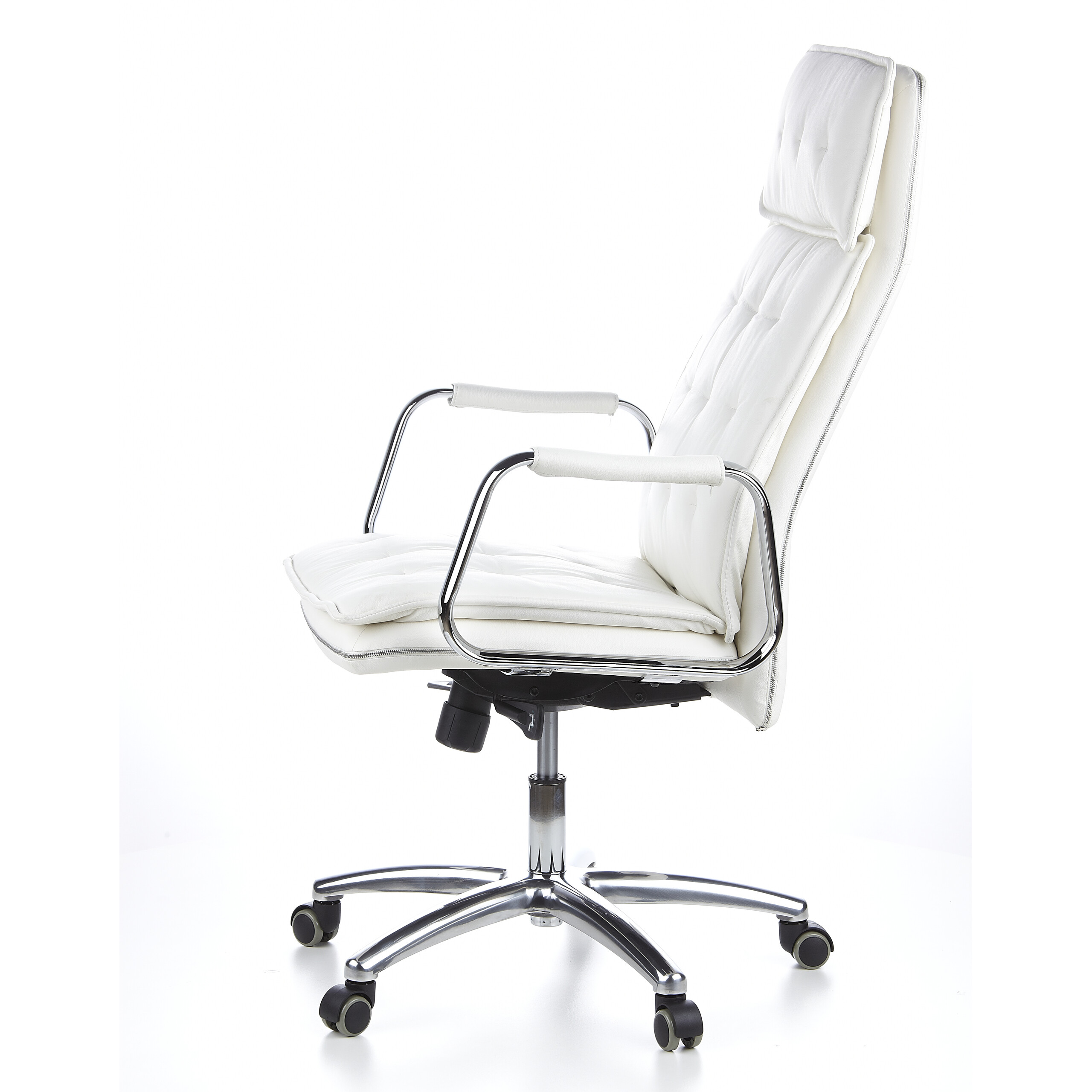 Drehstuhl Chefsessel Leder Bürostuhl XXL Schwarz Braun Weiß VILLA 20 hjh OFFICE - Bild 23 von 32