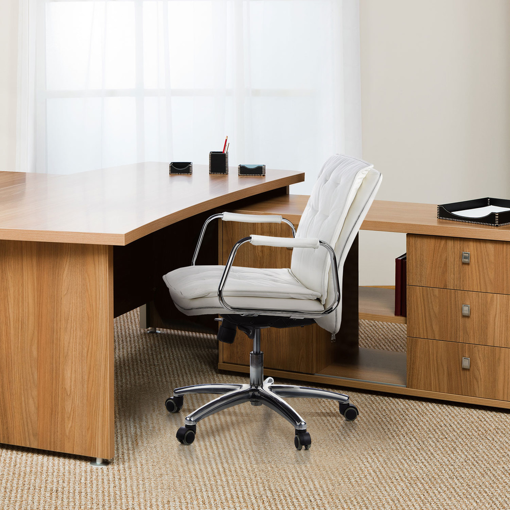 Schreibtischstuhl Bürostuhl Leder braun Drehstuhl Chefsessel VILLA 10 hjh OFFICE