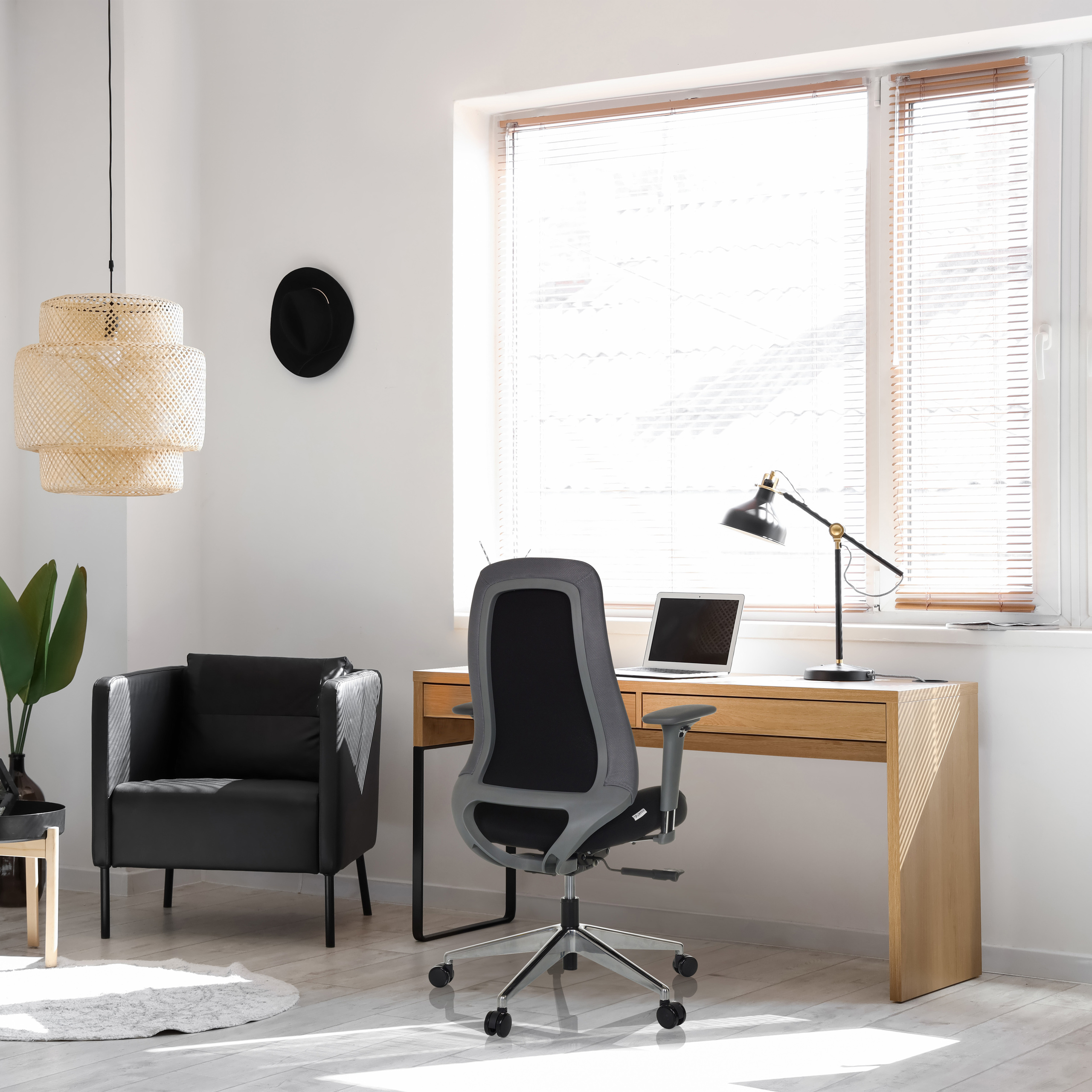 Bürostuhl ergonomisch geformt Muldensitz Drehstuhl Schreibtischstuhl hjh OFFICE - Bild 29 von 35