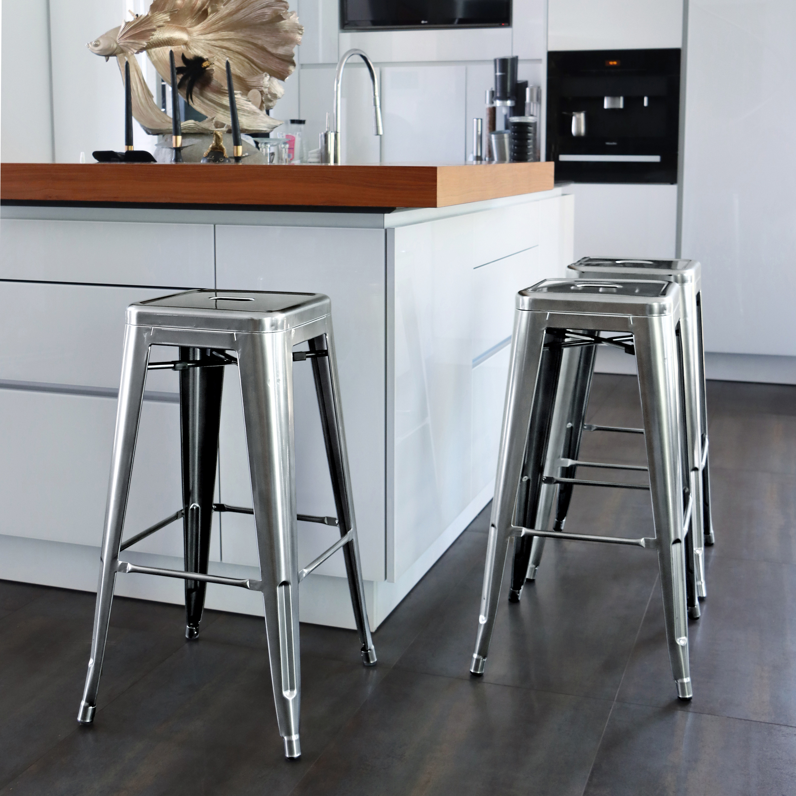 Taburete de bar taburete de bar taburete silla de bar metal industrial alta estabilidad bar cocina - Imagen 63 de 120
