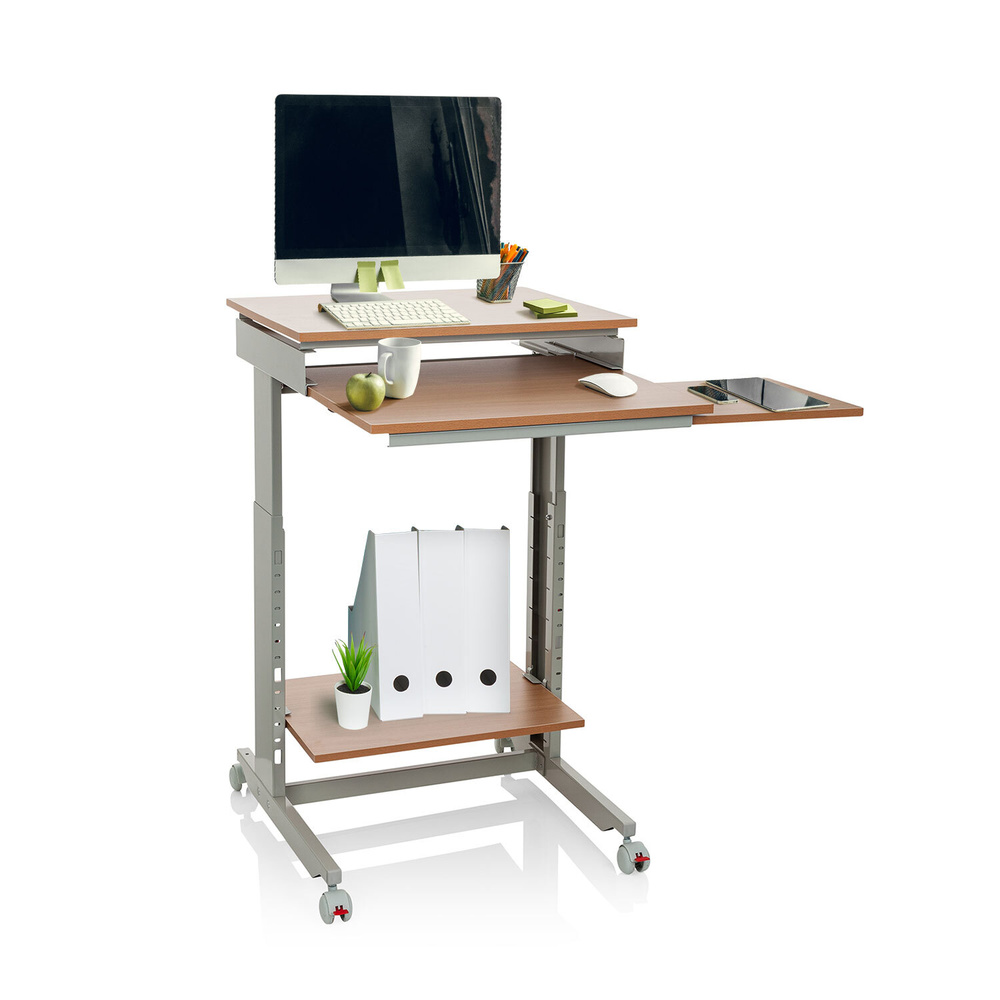Computertisch Schreibtisch kompakt verstellbar PC-Tisch WORKSTATION hjh OFFICE